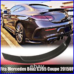Carbon Fiber Rear Trunk Spoiler Wing for Mercedes Benz C205 C63 C43 Coupe 15-19