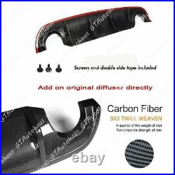 Carbon Fiber S Style Rear Bumper Diffuser Lip Body Kit For Infiniti Q50 2014-17
