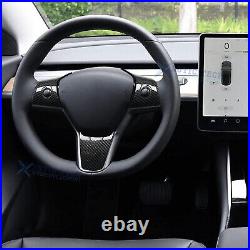 Carbon Fiber Style Interior Accessories Decor Trim For Tesla Model 3 Y 2021-2023