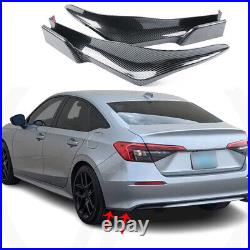 Carbon Fiber Style Rear Bumpers Lip Side Skirt Splitter For Honda Civic 22-2023