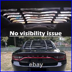 Carbon Fiber Style Rear Window Louvers Sunshade Cover for Dodge Charger 11-21