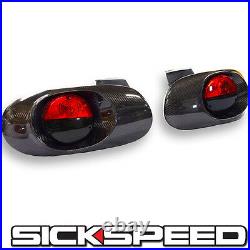 Carbon Fiber Taillight Conversion Kit Insert For Miata With Red/black Lights Nb