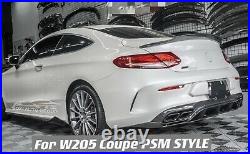 Carbon Fiber Trunk Spoiler Wing PSM Style For 15-21 Mercedes Benz W205 C63 Coupe