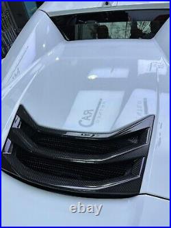 Carbon Rear Engine Hood Hatch Vent Trim For C8 Corvette Z06 Z51 Convertible 20+
