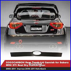 Carbon Trunk Lid Garnish for SUBARU WRX/STI Hatchback 2008-2014 IMPREZA 08-11