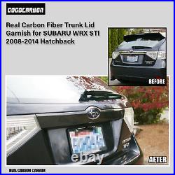 Carbon Trunk Lid Garnish for SUBARU WRX/STI Hatchback 2008-2014 IMPREZA 08-11