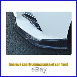 Carbon fiber Front Bumper Lip Spoiler Cover For 2014-2017 Infiniti Q50 Sedan