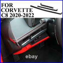 Carbon fiber inner control dashboard Cover trims For Chevrolet Corvette C8 2020+