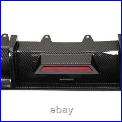 Carbon fiber look Bumper Diffuser Lip WithLED Light For Toyota Camry SE XSE 18-22