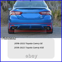 Carbon fiber look Bumper Diffuser Lip WithLED Light For Toyota Camry SE XSE 18-22
