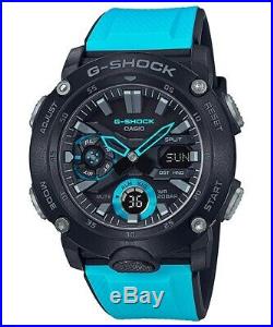Casio G-Shock Carbon Core Guard Watch with Blue Resin Strap GA-2000-1A2