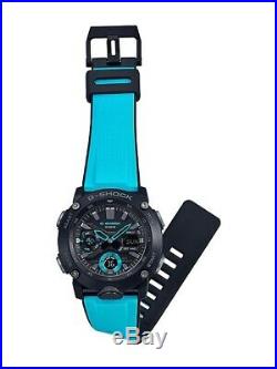 Casio G-Shock Carbon Core Guard Watch with Blue Resin Strap GA-2000-1A2