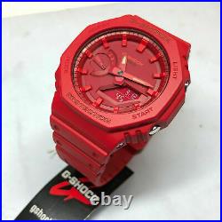 Casio G-Shock Red Carbon Core Guard 2100 Series GA-2100-4A Watch New
