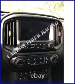 Chevrolet Colorado 2015+ Stereo Navigation Bezel Trim 100% Carbon Fiber Matte