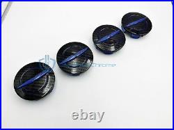 Chrysler 200 300 Blue Black Carbon Fiber Wheel Center Cap x4 Set 11-21 OEM Mopar