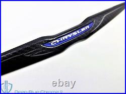 Chrysler 300 Black with Blue Carbon Fiber Grille Emblem 15-19 Badge OEM Mopar Wing