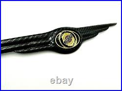 Chrysler 300 C Black Carbon Fiber Rear Trunk Lid Emblem 2005-2007 OEM Mopar Wing