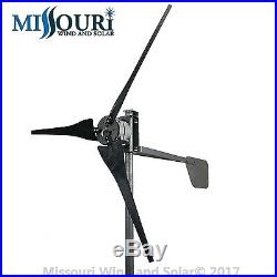 DC output Confederate 700 watt 3 blade 12 volt wind turbine turbulent wind