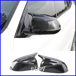Dry Carbon Fiber Car Rearview Mirror Cover Trim Decor For BMW X5 G05 2019-2022