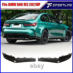 Dry Carbon Fiber Rear Bumper Splitters Canards Fins Fit For BMW G80 M3 2021UP