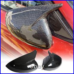 Dry Carbon Fiber Side Wing Mirror Cover Caps Add On For Kia Stinger K8 2018-2023