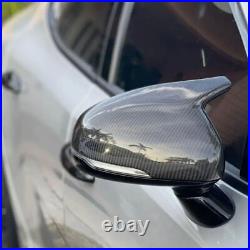 Dry Carbon Fiber Side Wing Mirror Cover Caps Add On For Kia Stinger K8 2018-2023