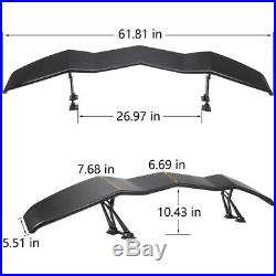 Exterior Rear Trunk Spoiler GT Wing Deck Adjustable Universal For Ford Mustang