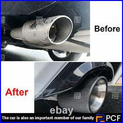 FOR TOYOTA RAV4 2019-2022 Carbon Fiber Black Rear Exhaust Muffler Tip Tail Pipe
