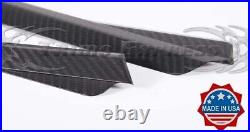 Fit2002-2003 DODGE RAM QUAD CAB Window Sill Trim Carbon Fiber Black 4Pc