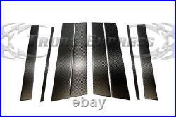 Fit2005-2010 Honda Odyssey 8Pc Pillar Post Trim Carbon Fiber Black Cover