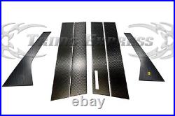 Fit2015-2023 Ford Edge 6Pc Pillar Post Trim Carbon Fiber Black Cover