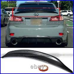 Fit 06-12 IS250 IS350 Duck Bill High Kick Real Carbon Fiber Trunk Wing Spoiler