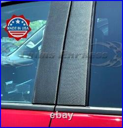 Fit 2004-2008 Acura TSX Stainless Pillar Post Trim Cover Carbon Fiber Black 6Pc