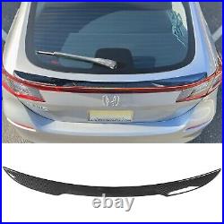 Fit 2022 2023 Honda Civic Hatchback Rear Spoiler Trunk Wing Glossy Carbon Fiber