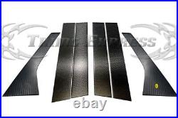 Fit 2023-2024 Infiniti QX60 QX-60 6Pc Pillar Post Trim Cover Carbon Fiber Black