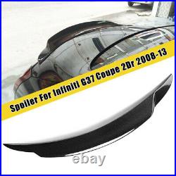 Fit For 2008-2013 Infiniti G37 2 Door Carbon Fiber High Kick Rear Trunk Spoiler