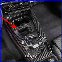 Fit For Audi A4 B9 A5 Middle Console Gear Shift Panel Cover Carbon Fiber Trim