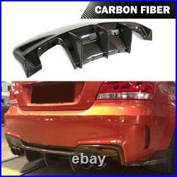 Fit For BMW E82 1M 2011-13 Rear Bumper Diffuser Lip Spoiler Carbon Fiber Refit
