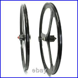 Fit Rear&Front 26 MTB Bike Magnesium Wheels 3-Spoke Set Rim Wheelset 6/7 Gears