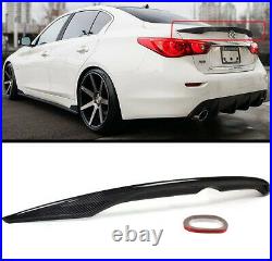 Fits For 2014-2018 Infiniti Q50 Q50s Oe Style Carbon Fiber Trunk Spoiler Wing