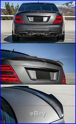 For 08-14 Mercedes Benz W204 C250 C300 Carbon Fiber Psm Style Trunk Spoiler Wing