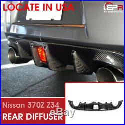 For 09+ Nissan Z34 370z Carbon Fiber Rear OE Bumper Diffuser Lip