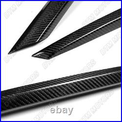 For 14-17 Infiniti Q50 Real Carbon Fiber Rear Trunk Plate Trim Cover Molding 2pc