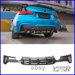 For 14-20 BMW F32 4 Series M Sport Rear Lip Carbon Fiber Style Dual Exhaust Tip