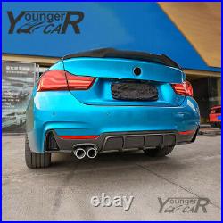 For 14-20 BMW F32 4 Series M Sport Rear Lip Carbon Fiber Style Dual Exhaust Tip