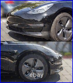 For 17-22 Tesla Model 3 Performance Style Carbon Fiber Front Bumper Lip Splitter