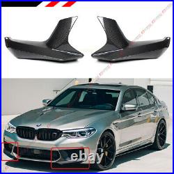 For 18-20 BMW F90 M5 Real Carbon Fiber Performance Style Front Bumper Splitters
