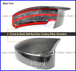 For 2003-09 Nissan 350z Z33 Jdm M Style Real Carbon Fiber Side Mirror Cover Cap