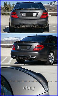 For 2008-14 Mercedes Benz W204 C63 Carbon Fiber Psm Highkick Trunk Spoiler Wing