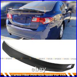 For 2009-14 Acura Tsx Cu2 Cabon Fiber Psm Style Highkick Trunk LID Spoiler Wing